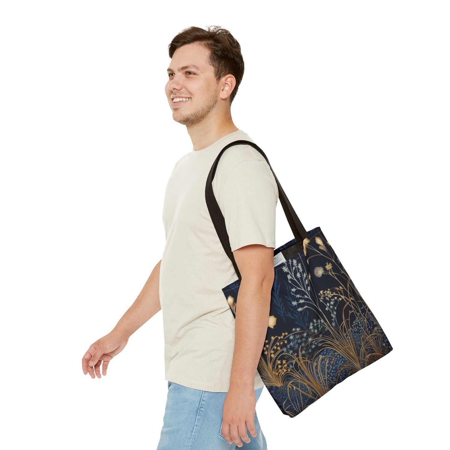 Midnight Bloom Floral Eco-Friendly Tote Bag – Stylish and Functional