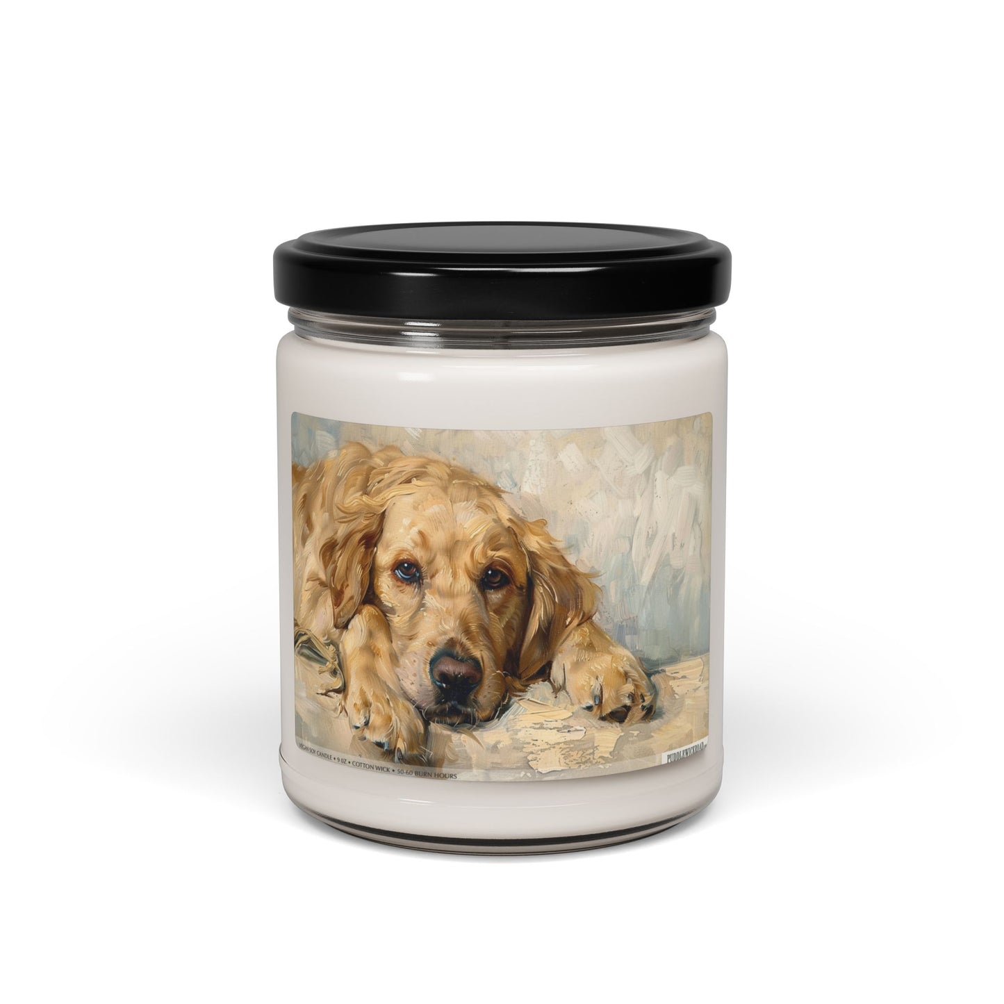 Golden Retriever Candle – Cozy Art Piece for Dog Lovers