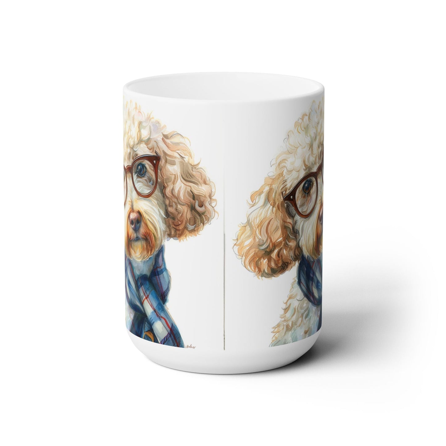 Smart Poodle Scarf Coffee Mug - Adorable Dog Lover Gift