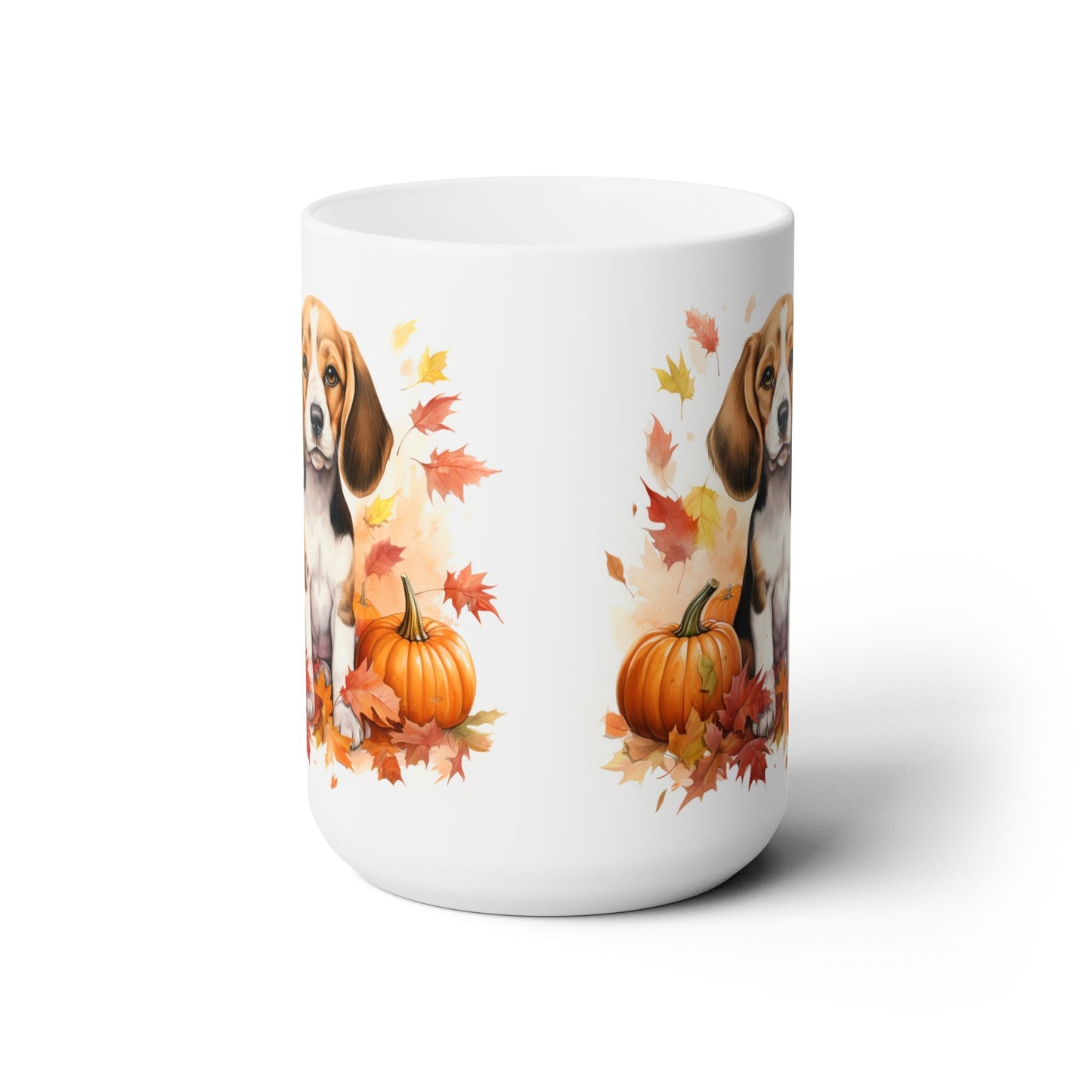 Beagle Autumn Bliss Mug – Thanksgiving Dog Lover Gift, Coffee Cup