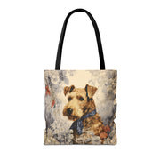 Airedale Terrier Bloom Tote Bag – Floral Eco-Friendly Canvas Gift