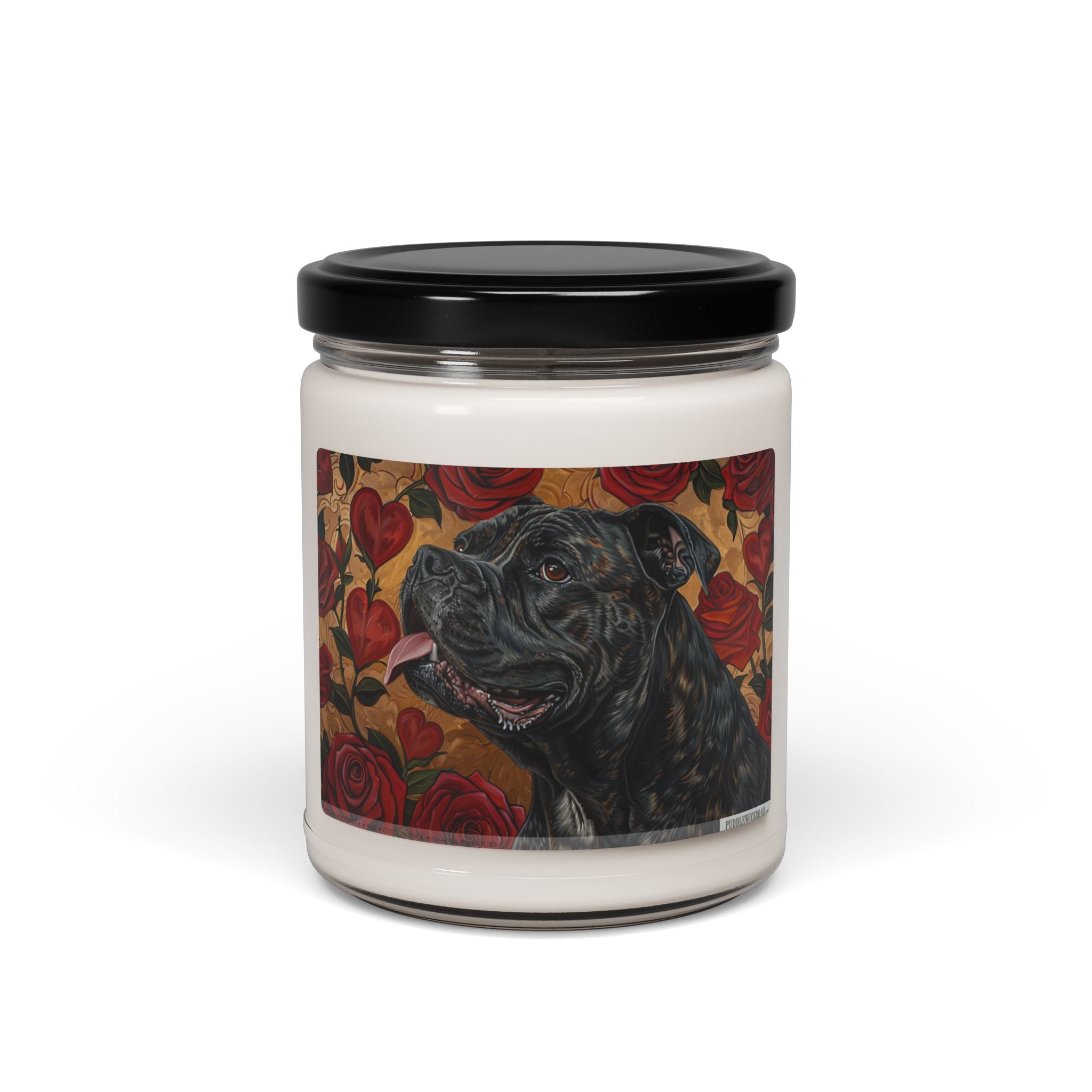 Loyal Cane Corso Candle - Vintage Roses Design, Pet Lover Gift