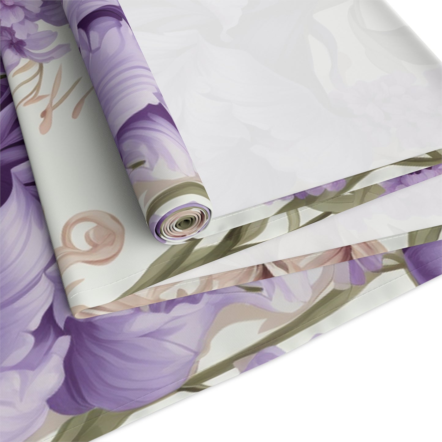 Purple Floral Table Runner | Lavender, Lilac, and Cream Décor (72" or 90")