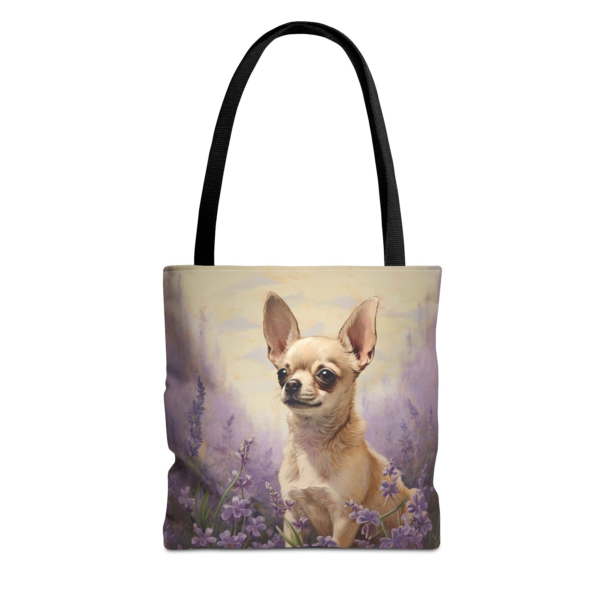 Lavender Bliss Chihuahua Canvas Tote Bag for Dog Lovers