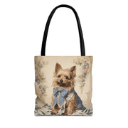 Yorkshire Terrier Tote Bag – Charming Floral Chic Canvas Companion