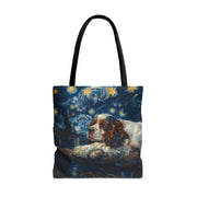 Cavalier King Charles Starry Night Artistic Tote Bag, Dog Lover Gift