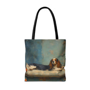 Regal Cavalier King Charles Spaniel Tote Bag, Classic Art Style Canvas