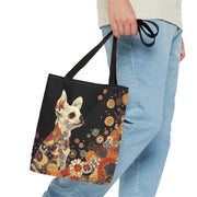 Whimsical Chihuahua Floral Tote Bag – Eco-Friendly Market Style