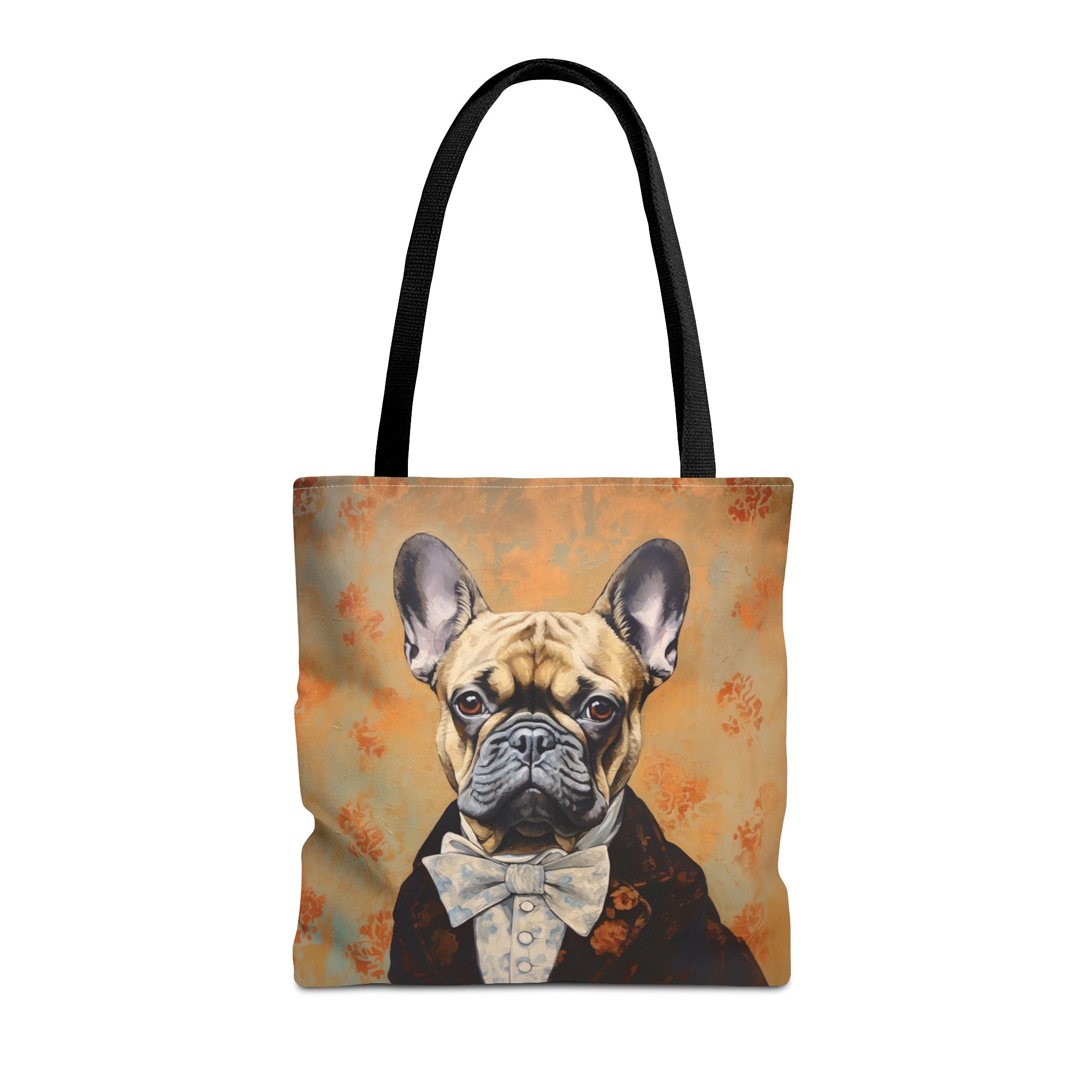 French Bulldog Aristocrat Tote Bag, Vintage-Inspired Eco-Friendly Canvas Handbag