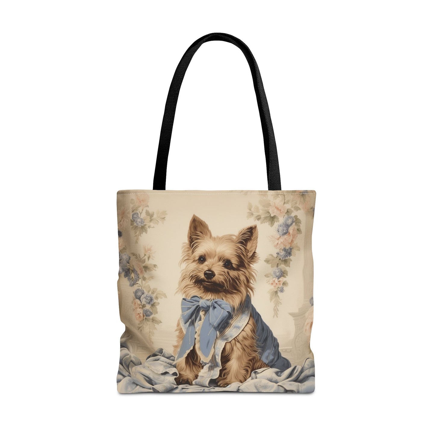 Yorkshire Terrier Tote Bag – Charming Floral Chic Canvas Companion