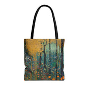 Autumn Forest Canvas Tote Bag, Artistic Eco-Friendly Shopping Bag