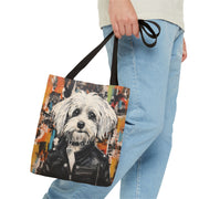 Maltese Rebel Canvas Tote Bag – Artistic Dog Lover Gift