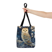 Winter Woodland Owl Tote Bag - Elegant Eco-Friendly Canvas for Nature Enthusiasts