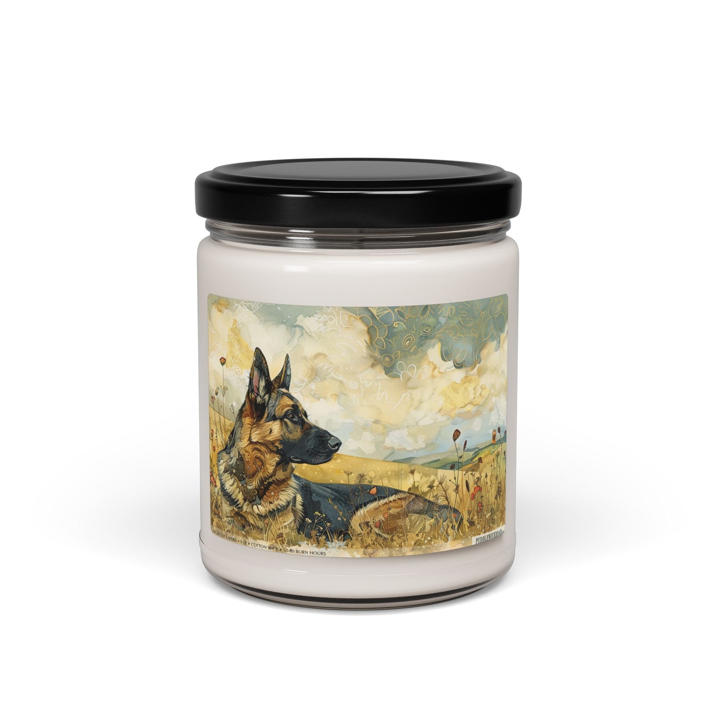 German Shepherd Scenic Soy Candle, Pet Lover Memorial Gift