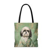 Elegant Shih Tzu Kimono Canvas Tote Bag – Stylish and Eco-Friendly Gift