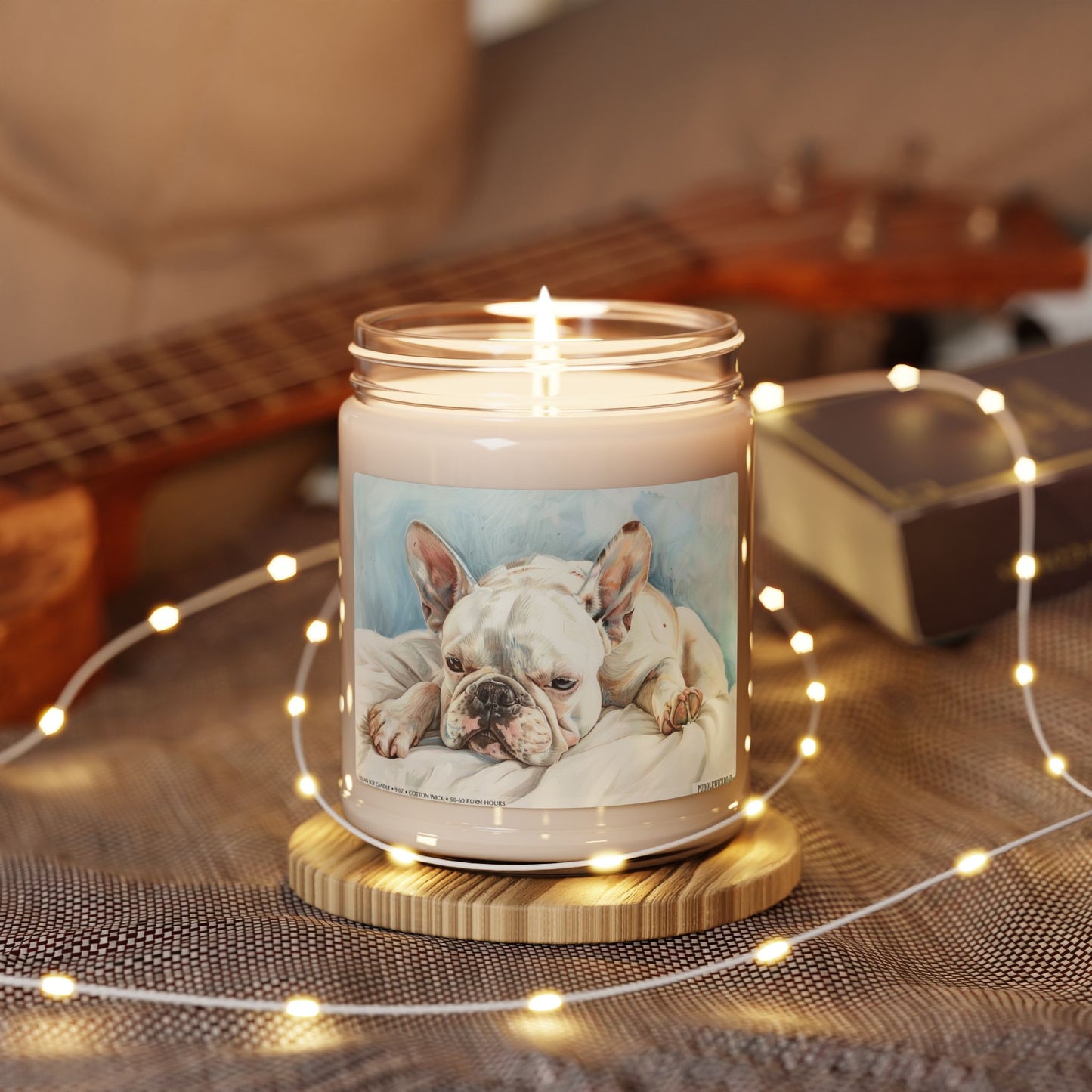 French Bulldog "Frenchie Dream" Soy Candle – Cozy Art Gift for Dog Lovers