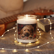 Golden Cockapoo Candle – Cozy Pet Lover Gift with Roses