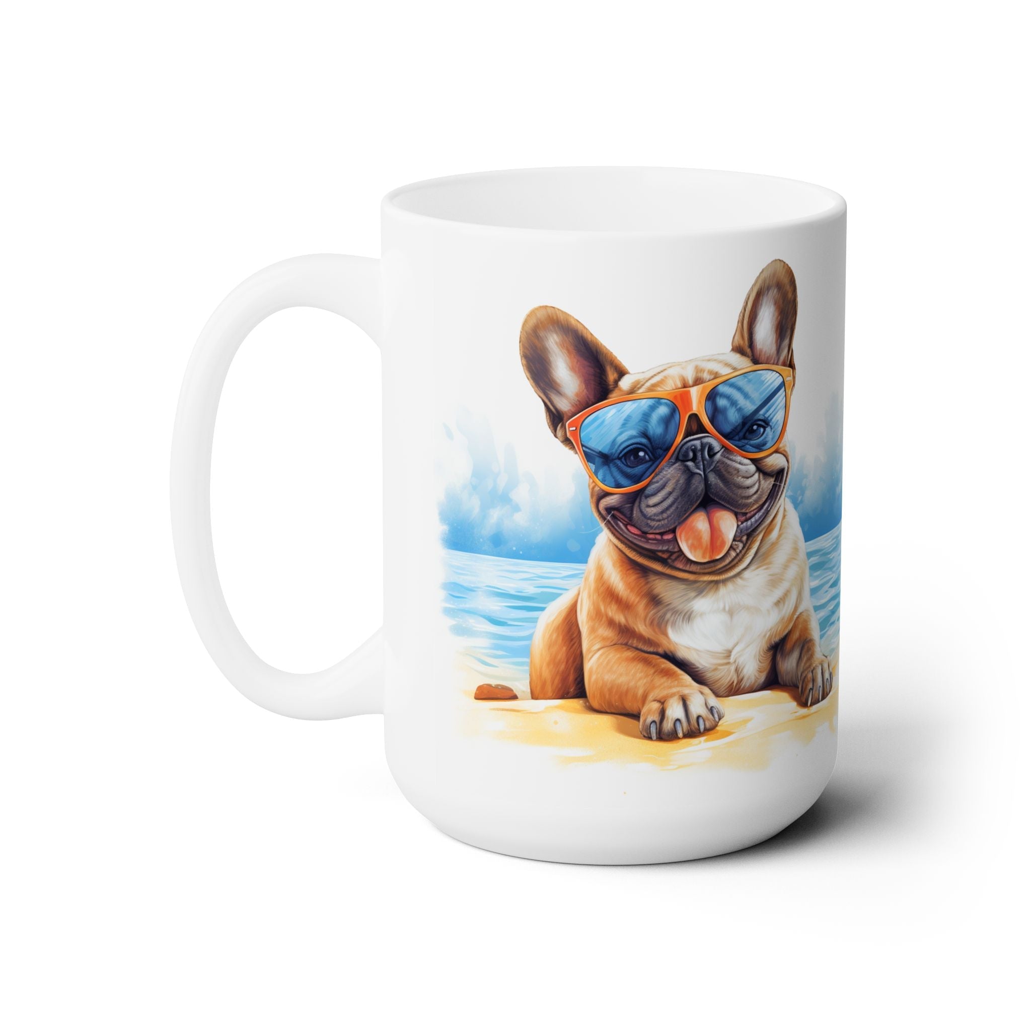 Frenchie Beach Vibes Mug - Fun Summer Dog Lover Gift