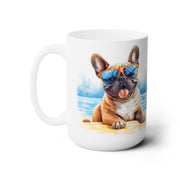 Frenchie Beach Vibes Mug - Fun Summer Dog Lover Gift