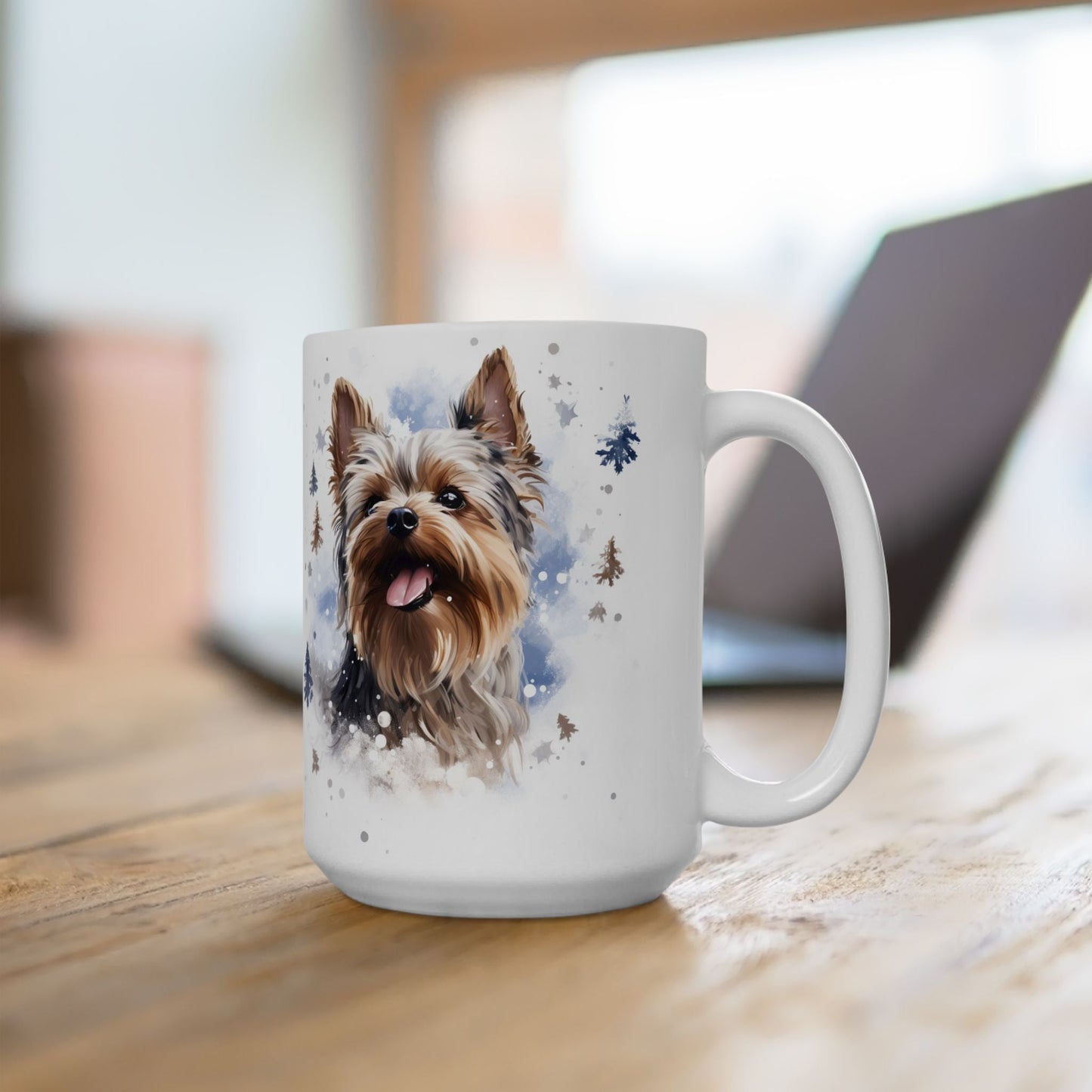 Yorkie Charm Winter Mug - Adorable Yorkshire Terrier Design