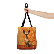 Chic Chihuahua Tote Bag with Vintage Floral Design, Gift for Dog Lovers