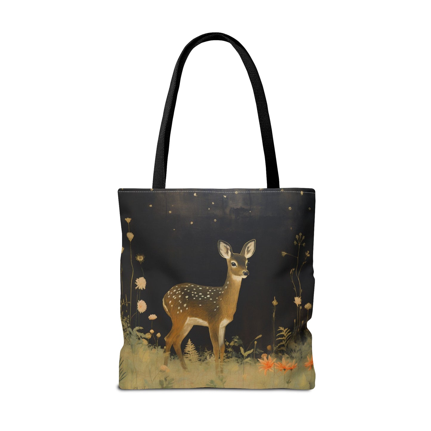 Whimsical Forest Deer Tote Bag, Nature Lover’s Canvas Market Bag