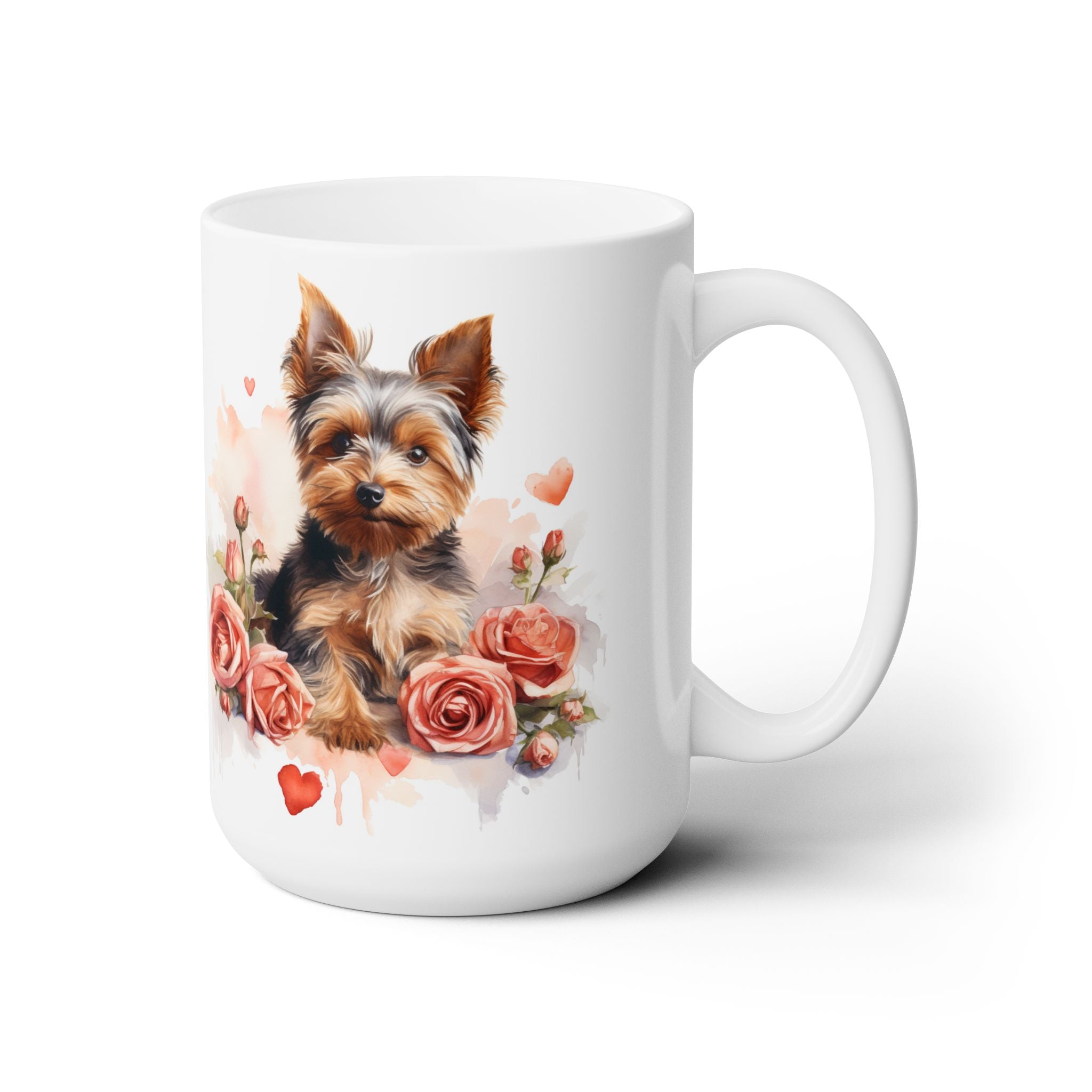 Yorkie Valentine’s Day Mug with Roses – Adorable Gift Idea