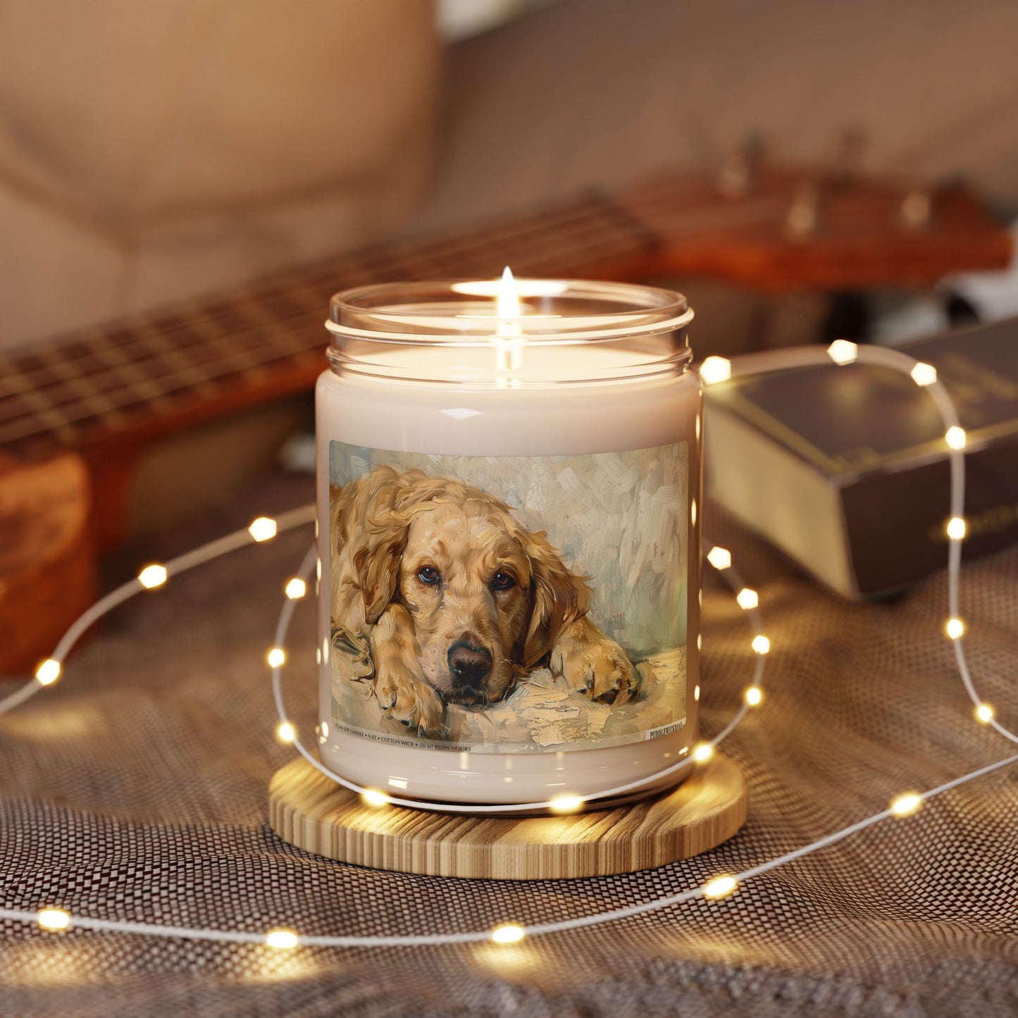 Golden Retriever Candle – Cozy Art Piece for Dog Lovers