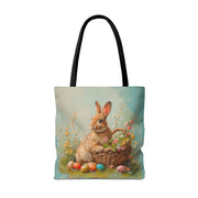 Charming Bunny Easter Tote Bag, Artistic Spring Design for Gifts