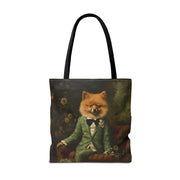 Regal Pomeranian Tote Bag, Eco-Friendly Canvas Art Shopper