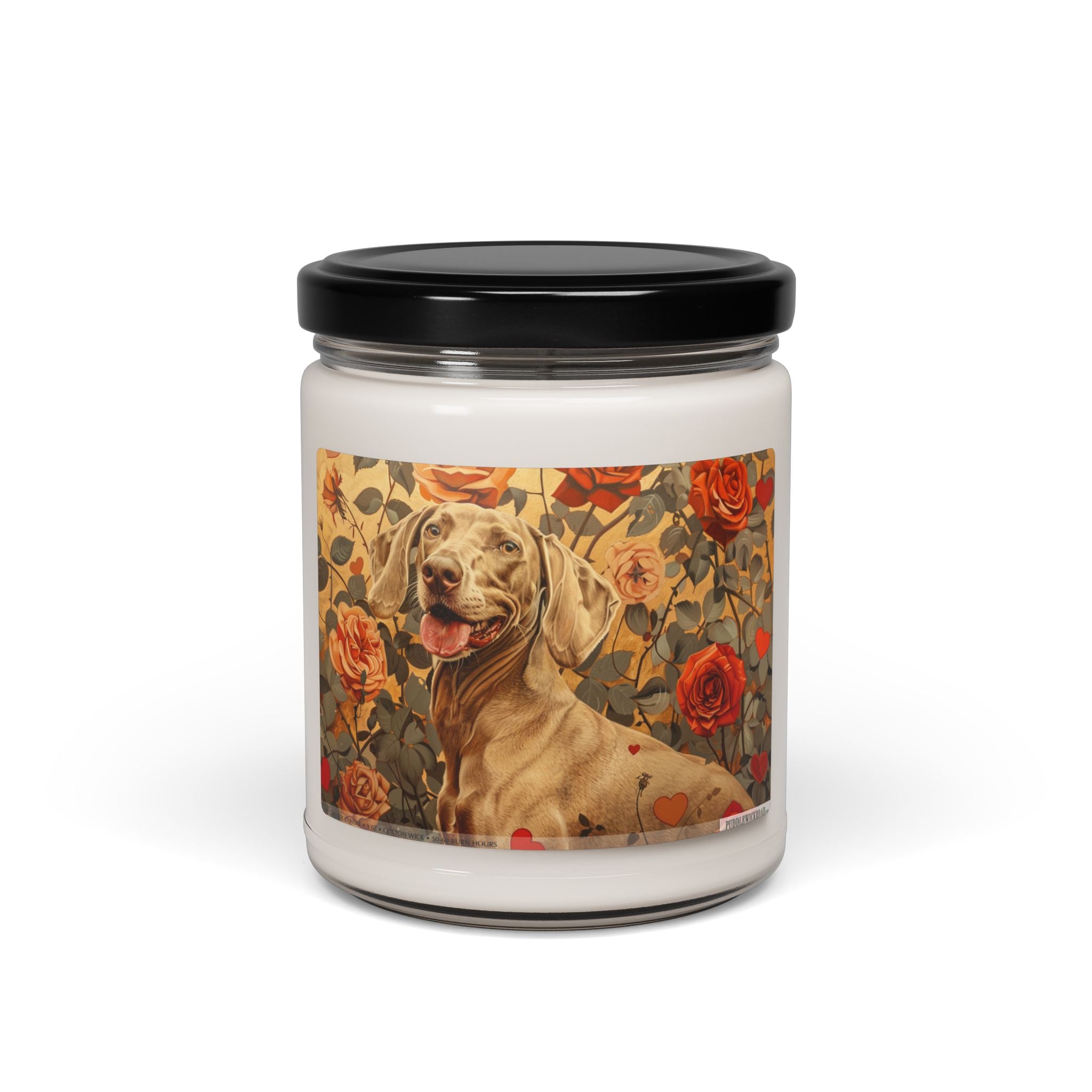 Weimaraner Vintage Rose Candle – Pet Lover Gift for All Occasions