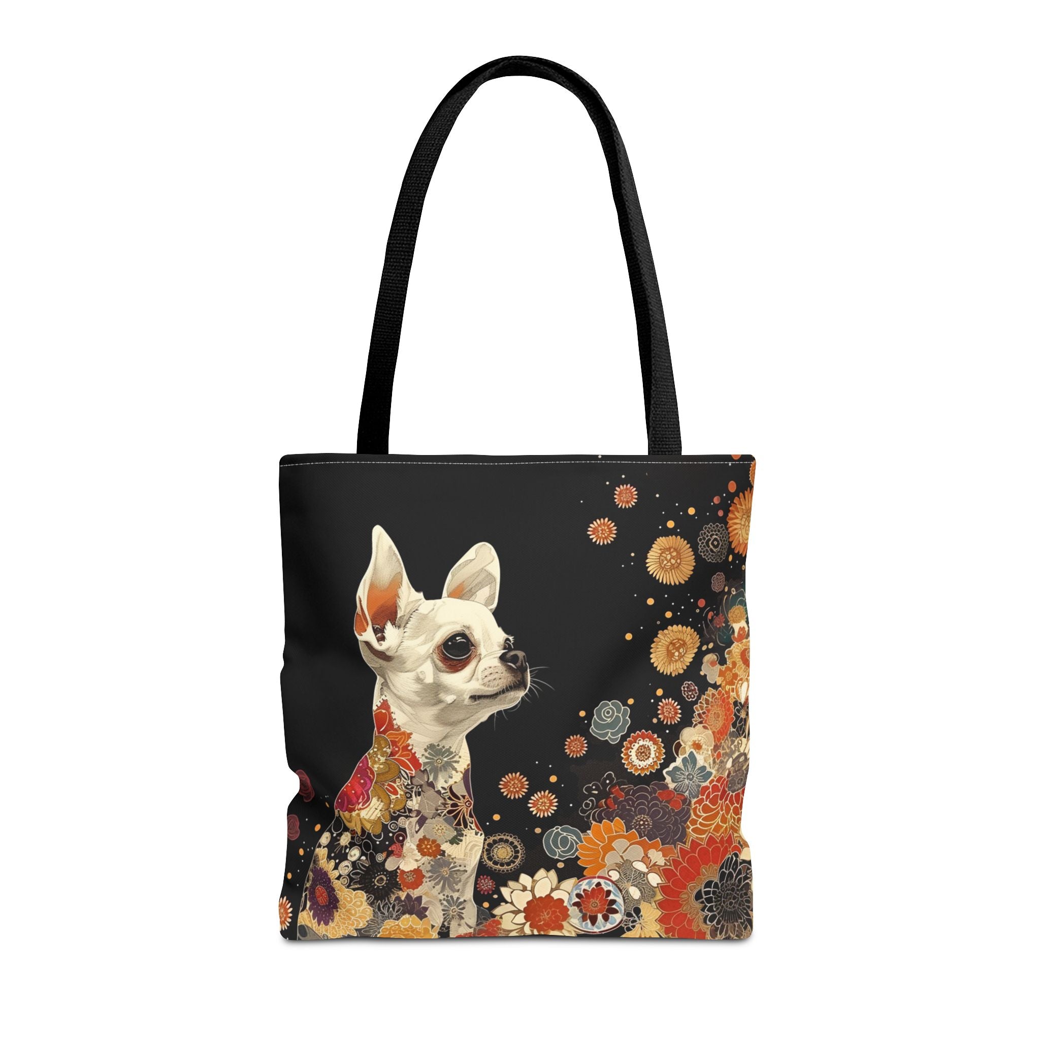 Whimsical Chihuahua Floral Tote Bag – Eco-Friendly Market Style