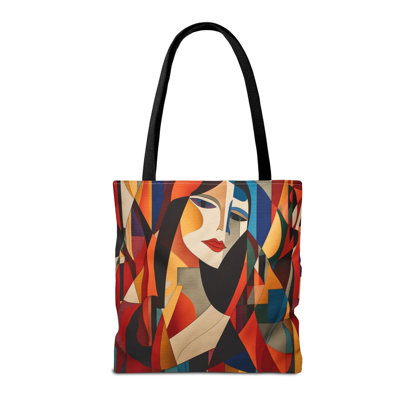 Modern Cubist Art Tote Bag – Vibrant Abstract Canvas for Art Lovers