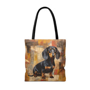 Dachshund Art Canvas Tote Bag – Stylish Grocery and Beach Companion