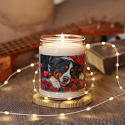 Bernese Mountain Dog Love Candle – Roses & Hearts Design Gift