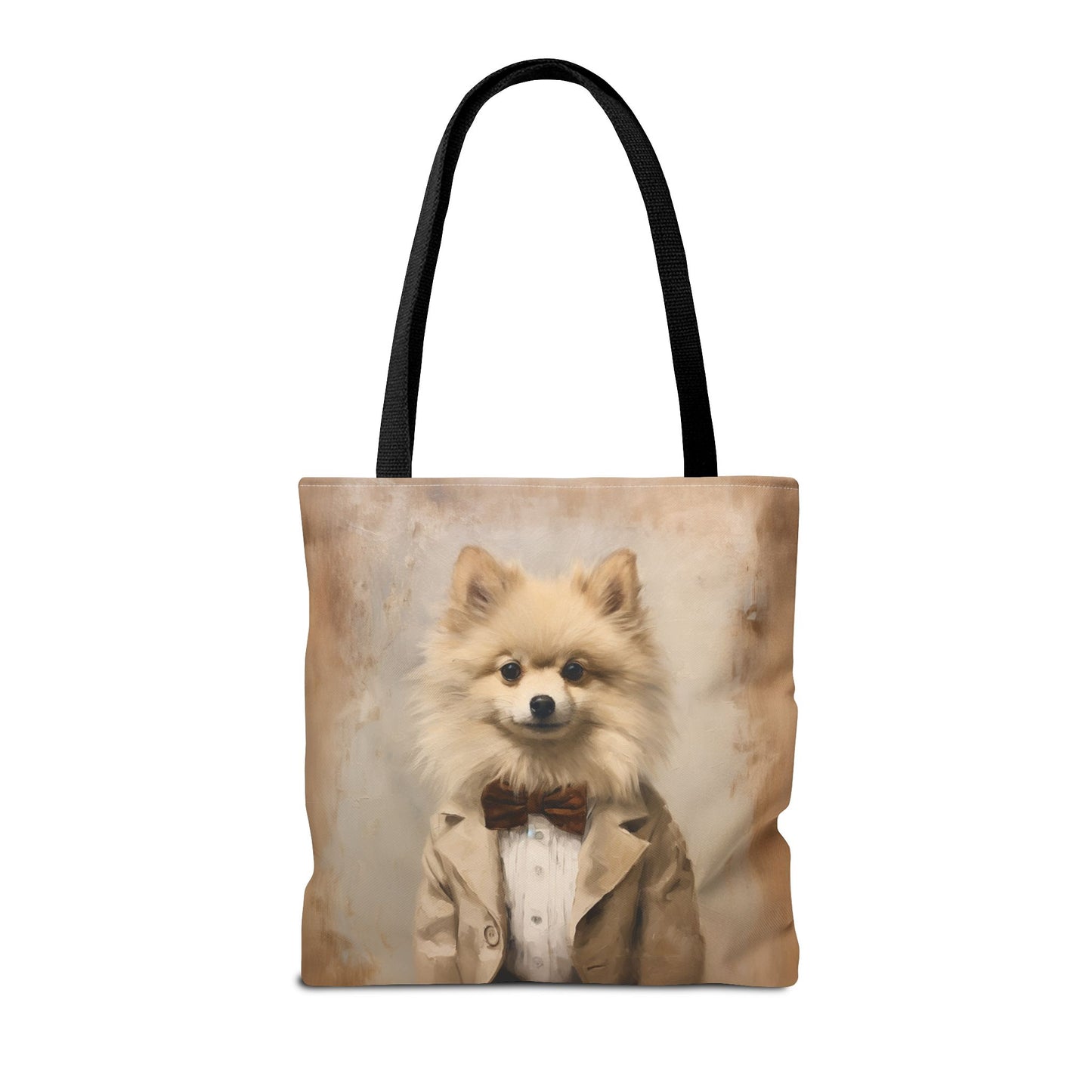 Pomeranian Gentleman Chic Canvas Tote, Stylish and Eco-Friendly Bag