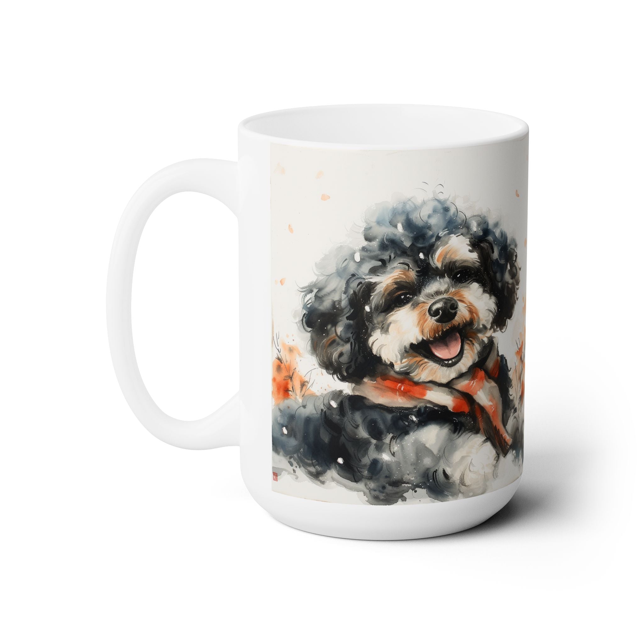 Poodle Lover's Winter Delight Mug - Cozy Dog Mom Gift