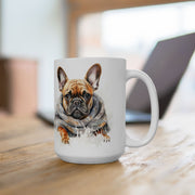 Frenchie Winter Charm Mug – Cozy French Bulldog Coffee Cup