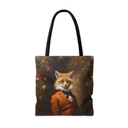 Dapper Fox Canvas Tote Bag, Artistic Nature-Lover Gift, Eco-Friendly Carryall