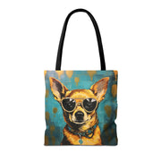 Chihuahua Glam Tote Bag – Retro Style Eco Canvas for Dog Lovers