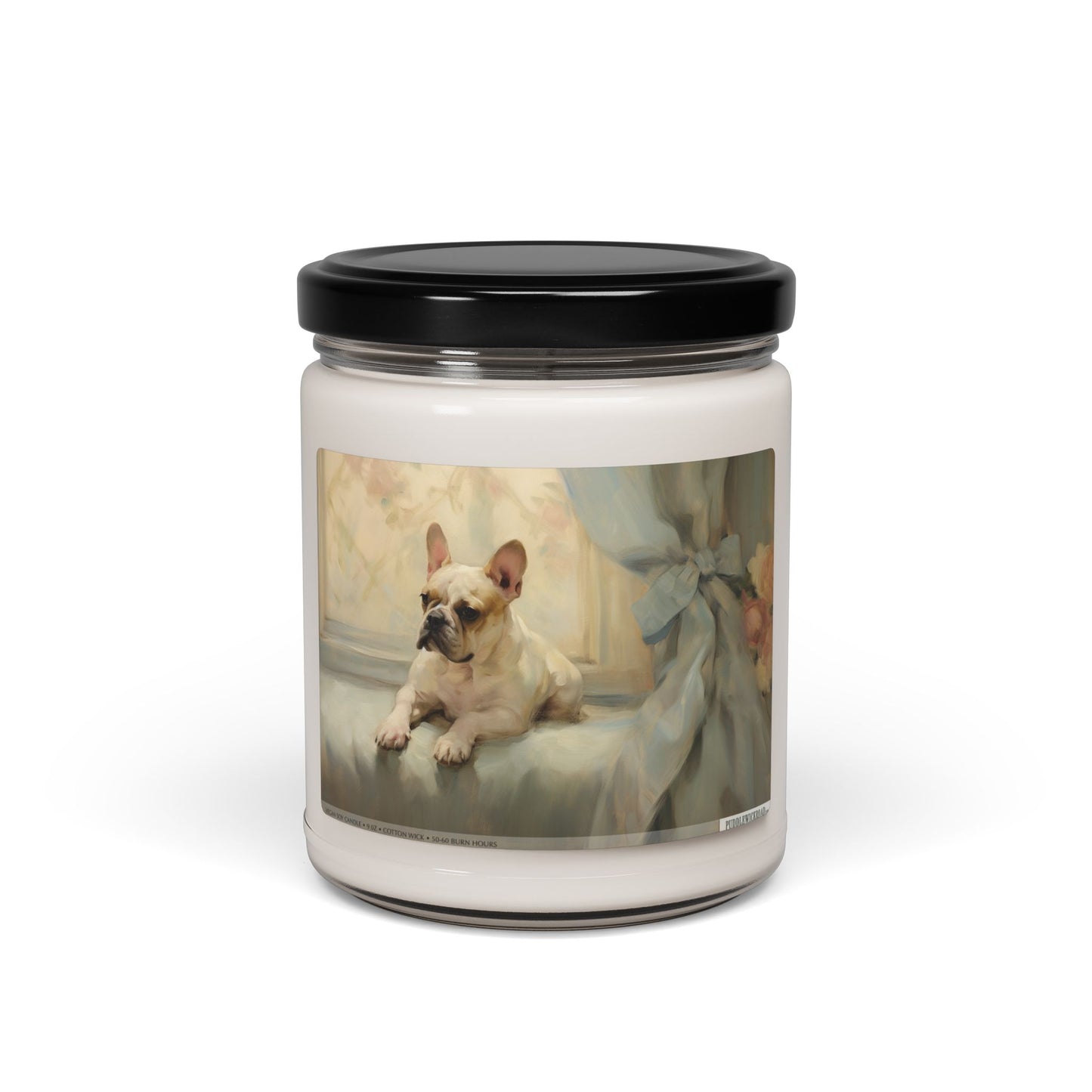 Elegant French Bulldog Candle - Vintage Art Gift for Dog Lovers