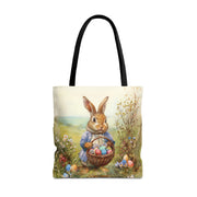 Whimsical Easter Bunny Tote Bag, Perfect for Spring Gifts