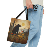 Bear Wilderness Canvas Tote Bag - Rustic Nature-Inspired Eco-Friendly Gift