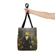 Frog Prince Canvas Tote Bag, Eco-Friendly Shopping Bag for Nature Lovers