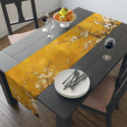 Golden Blossom Table Runner | Elegant Floral Decor (72" or 90")