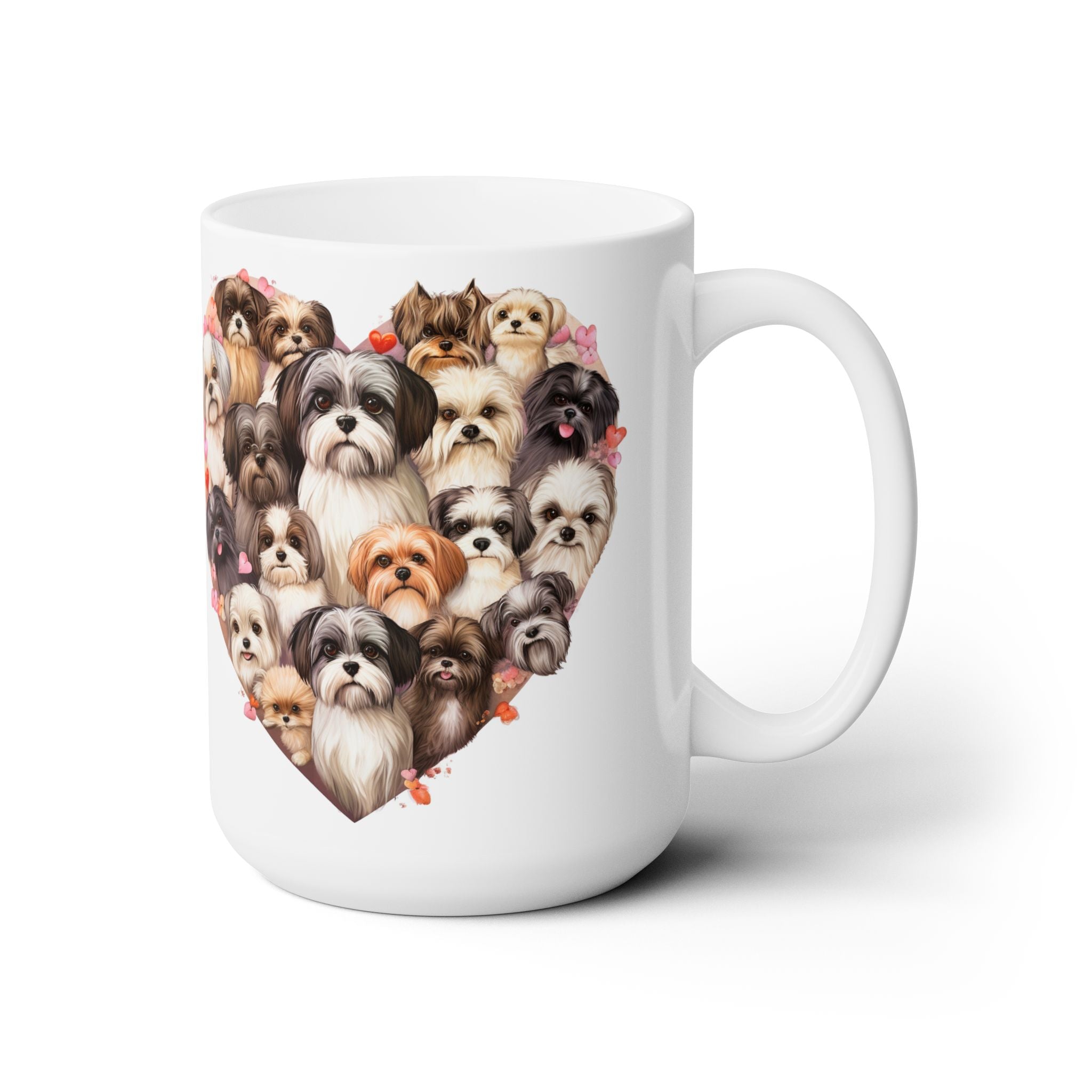 Shih Tzu Lover's Heart Mug - Adorable Dog Design, Perfect Gift