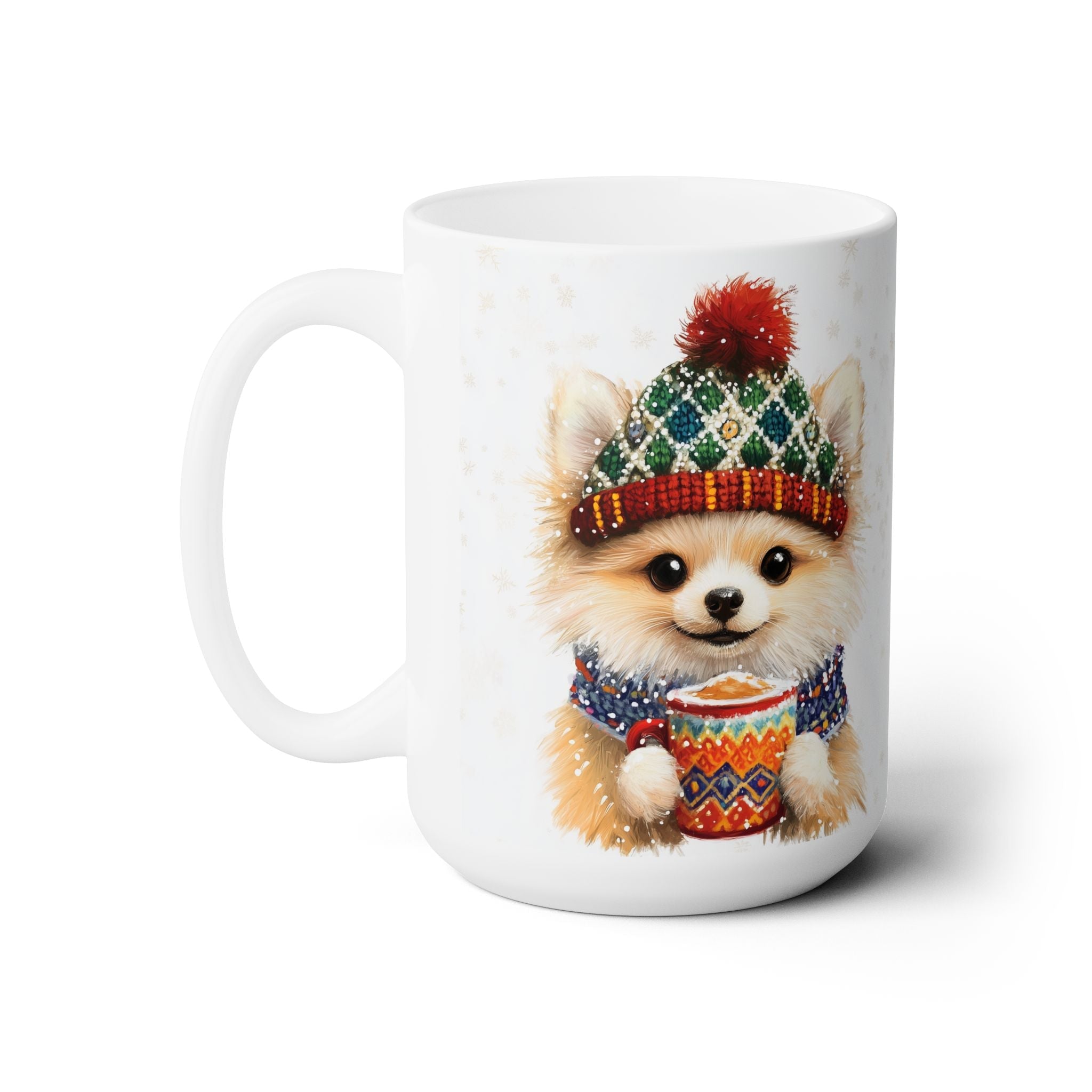 Cozy Pomeranian Christmas Mug | Holiday Dog Lover Gift | Winter Vibes