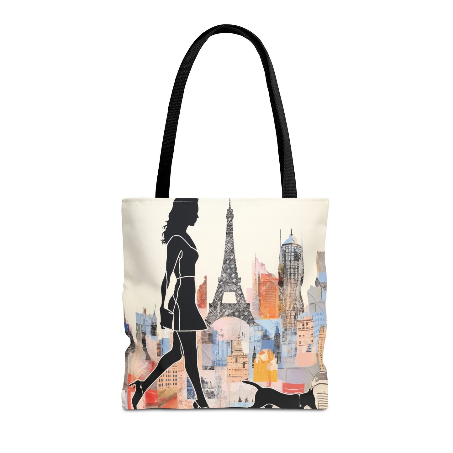 Chic Parisian Walk Tote Bag, Eco-Friendly Canvas for City Lovers