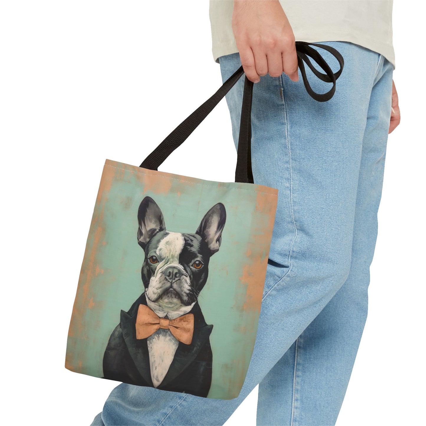 French Bulldog Canvas Tote Bag – Chic Art Design for Dog Lovers