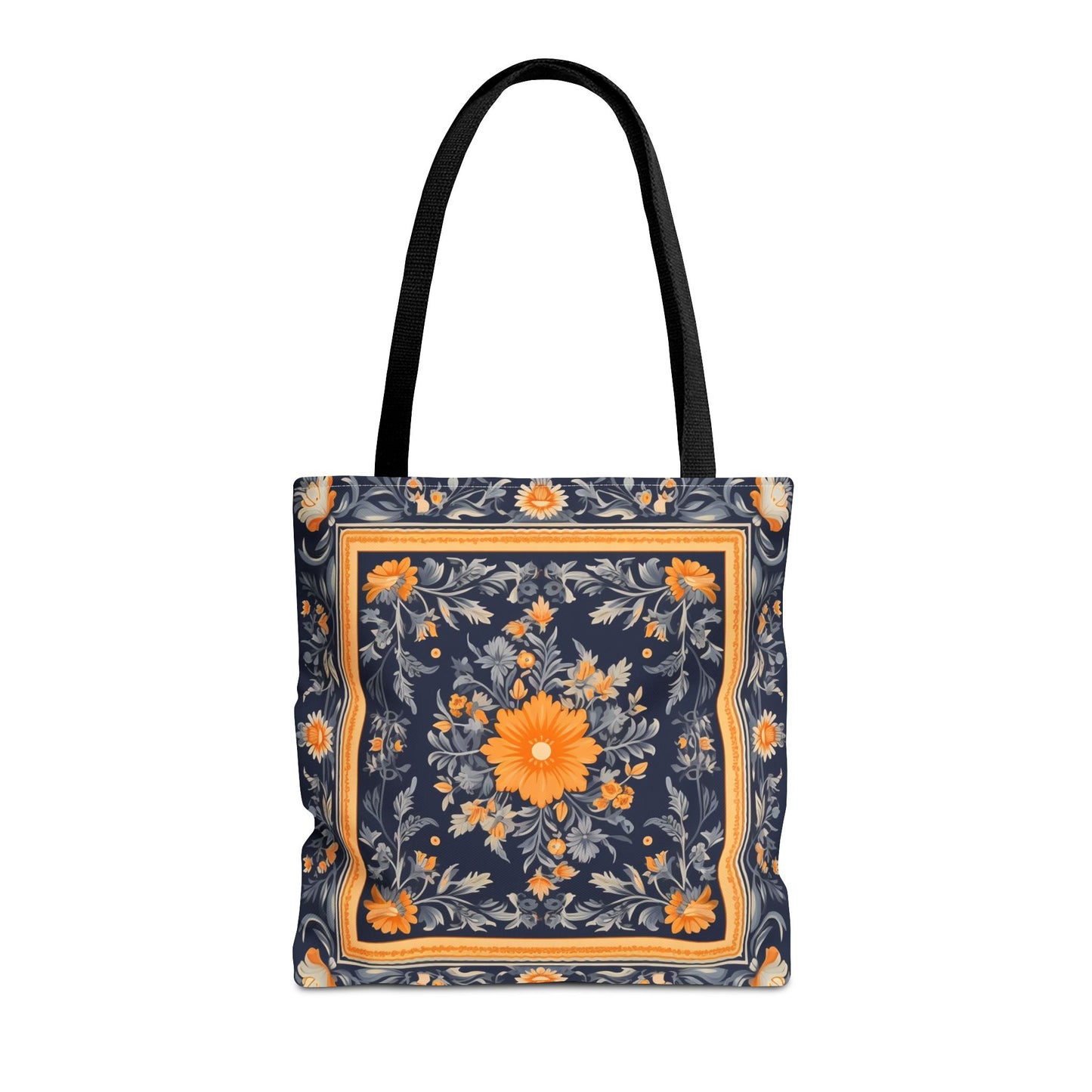 Golden Daisy Floral Tote Bag - Eco-Friendly Canvas Market Tote